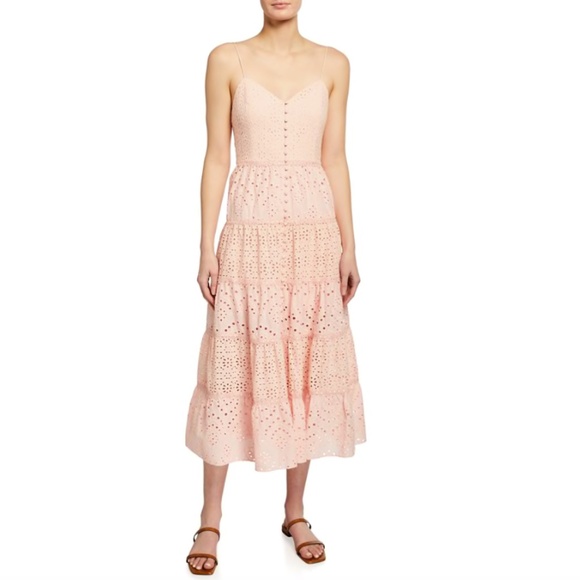 Alice and Olivia Shanti Eyelet Tiered Midi Dress - Picture 10 of 13